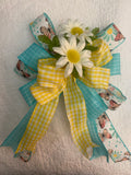 Decorative Bow — Spring Daisy & Butterfly